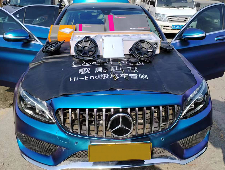 奔馳C200改裝邁博特音響 專車(chē)專用喇叭...